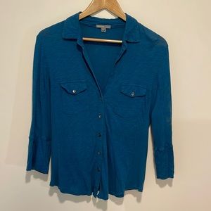 James Perse 3/4 Sleeve Side Panel Button Down in Great Condition